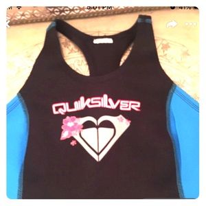 Quiksilver girls 8 wetsuit tank tank top